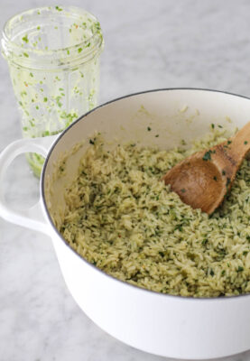 Mexican Rice with Cilantro Dressing
