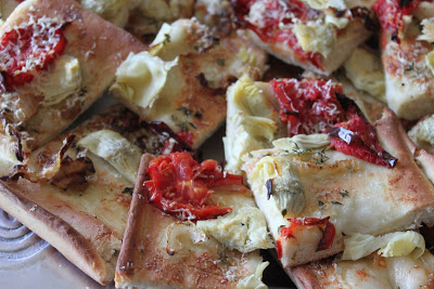 Artichoke and Oven Dried Tomato Foccacia