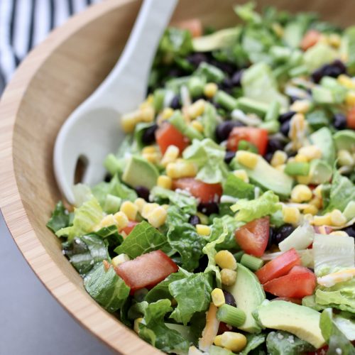 Southwest Salad with Cilantro Honey Lime Dressing | A Bountiful Kitchen