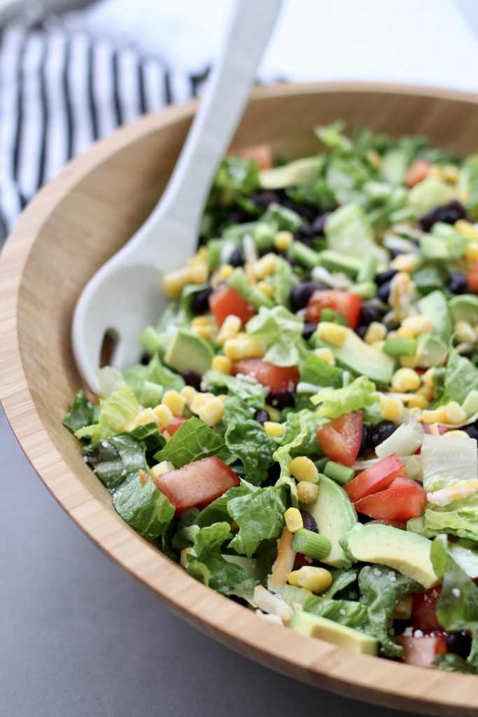 Southwest Salad with Cilantro Honey Lime Dressing