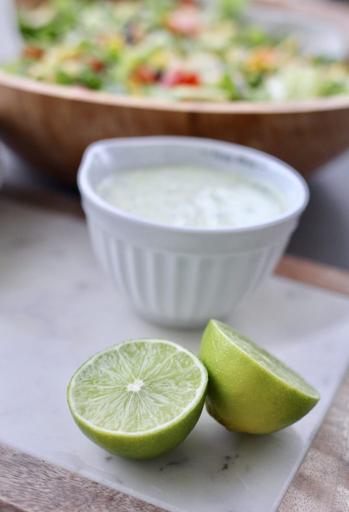 Southwest Salad with Cilantro Honey Lime Dressing