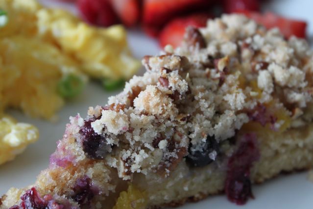 Mango Blueberry Coffee Cake