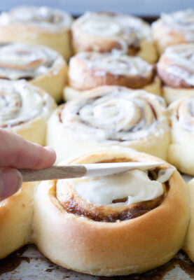 Cutler's Cinnamon Rolls made with vanilla pudding mix!