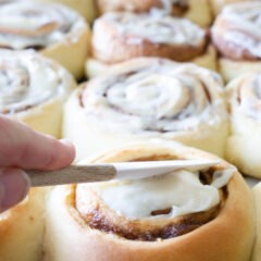 Cutler's Cinnamon Rolls made with vanilla pudding mix!
