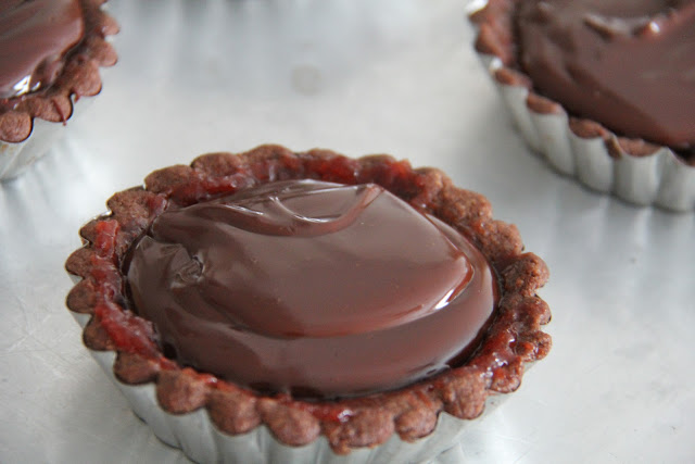 Chocolate Raspberry Tarts