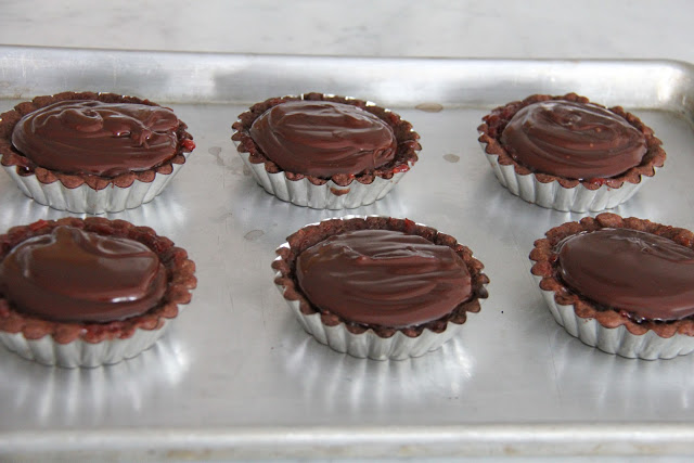 Chocolate Raspberry Tarts