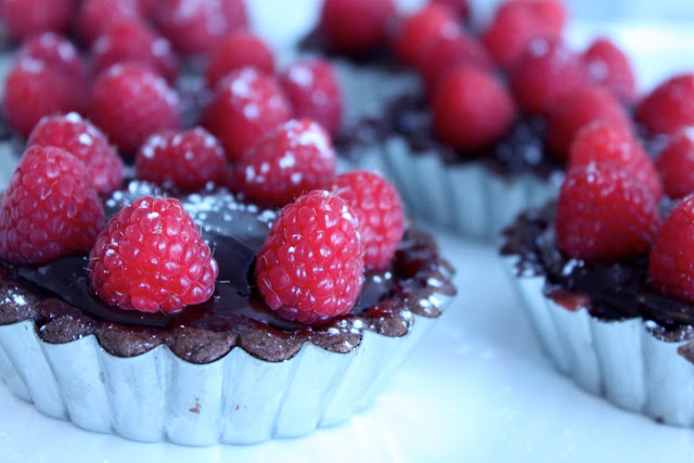 Chocolate Raspberry Tarts