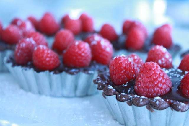 Chocolate Raspberry Tarts