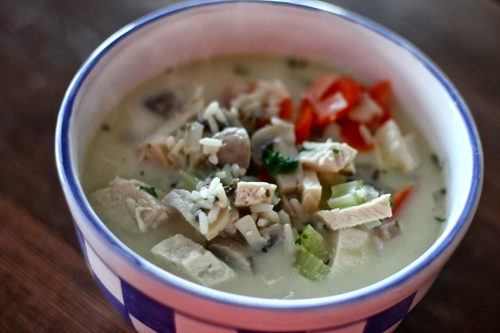 Crockpot Chicken and Wild Rice Soup - Strawberry Blondie Kitchen