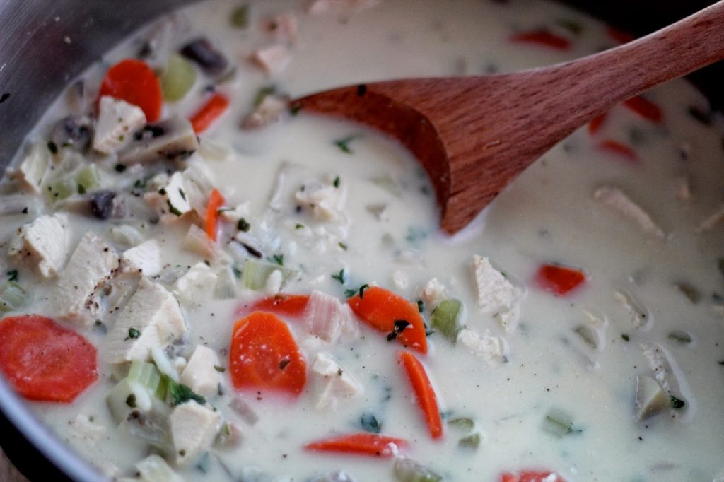 Crockpot Chicken and Wild Rice Soup - Strawberry Blondie Kitchen