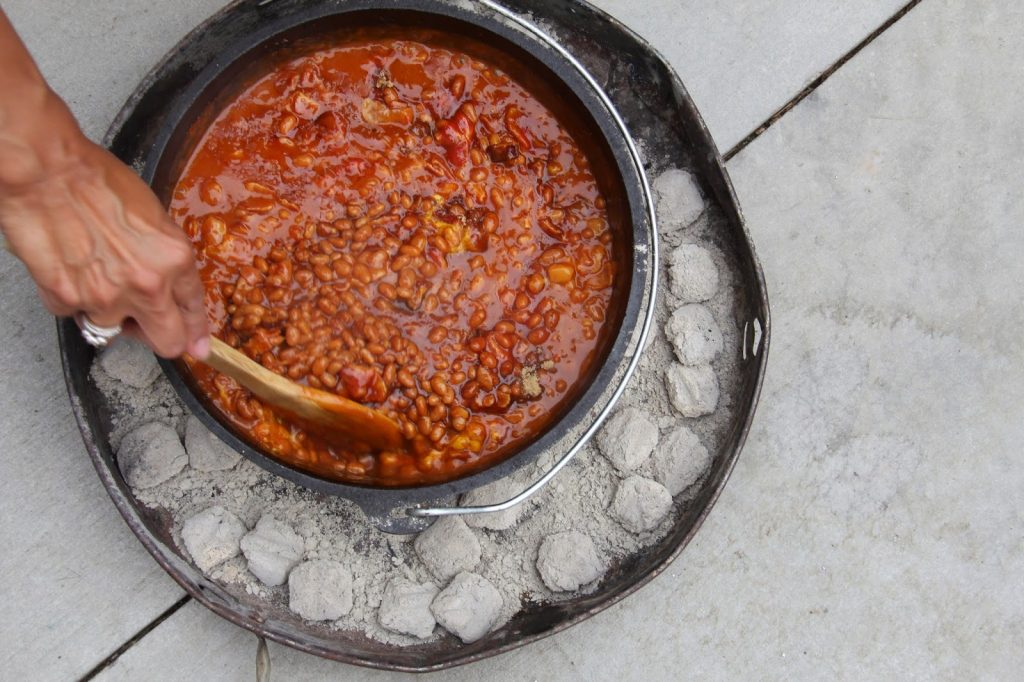 Dutch Oven Molasses Baked Beans