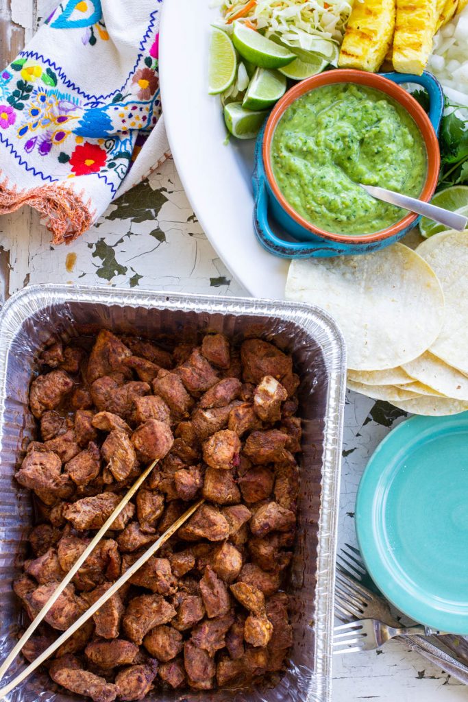 Tacos Al Pastor with Guacamole Taquero | A Bountiful Kitchen