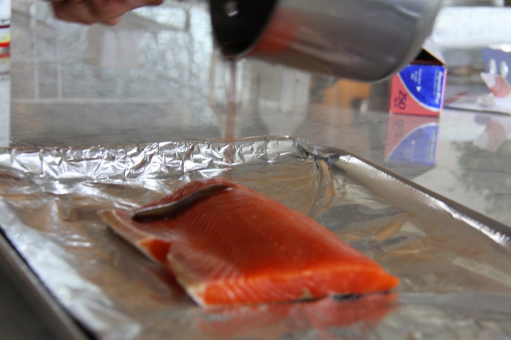 Salmon with Teriyaki BBQ Glaze