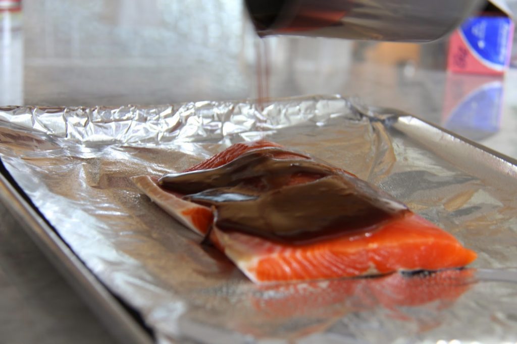 Salmon with Teriyaki BBQ Glaze