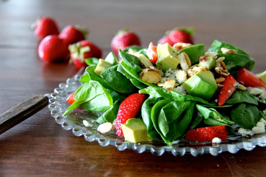 Strawberry-Avocado Spinach Salad with Copycat Brianna's Poppyseed Dressing