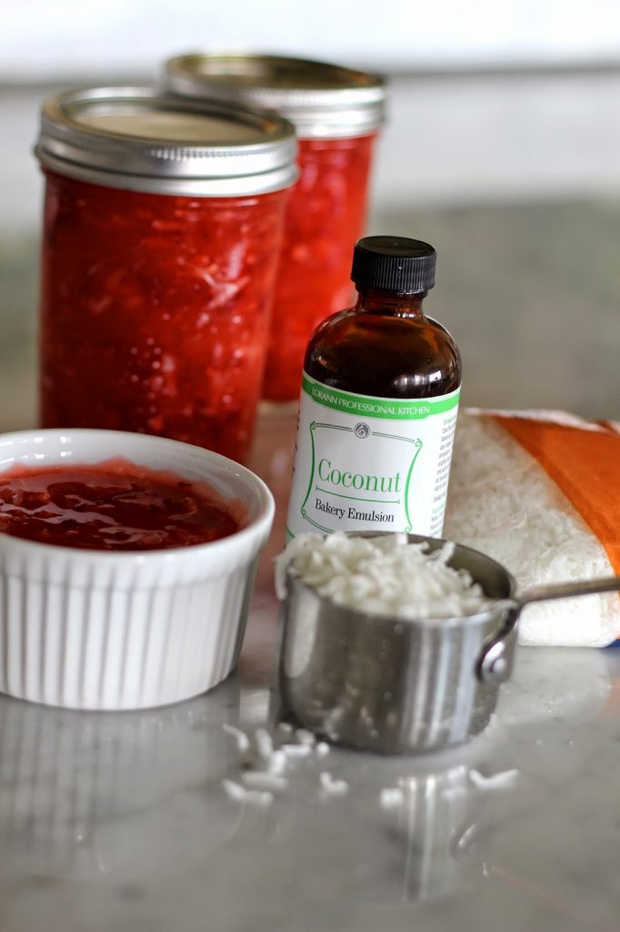 Strawberry Coconut Freezer Jam