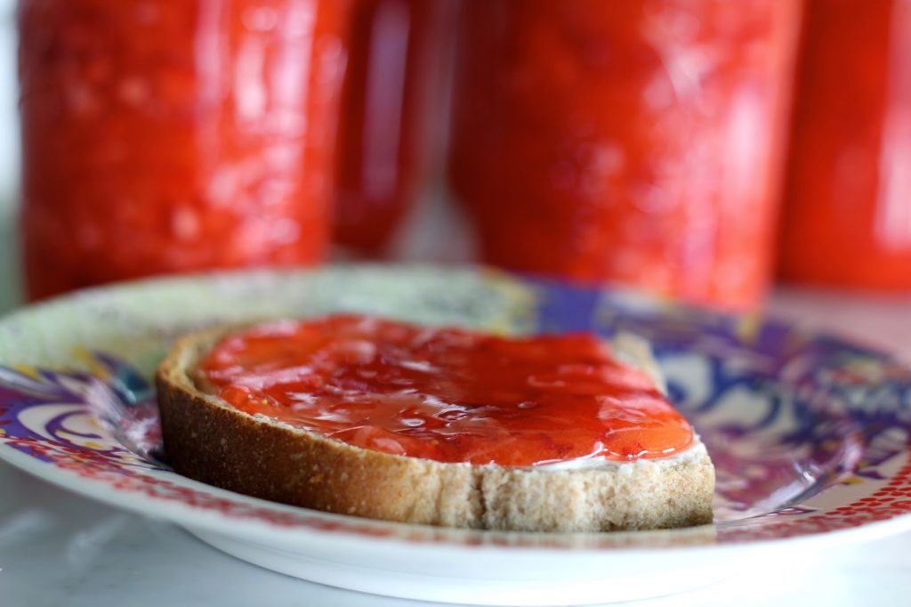 Strawberry Coconut Freezer Jam