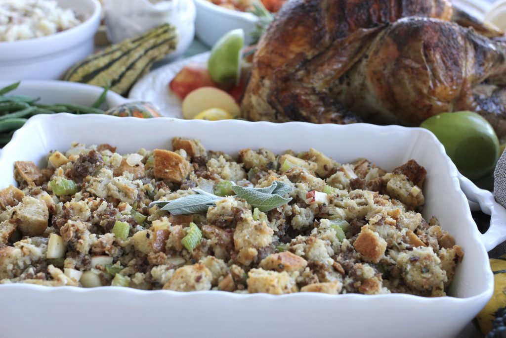 Mom's Apple, Sausage and Herb Stuffing