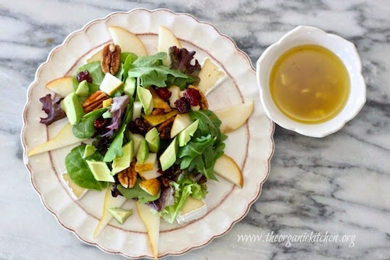  Pear and Brie Salad with Honey Champagne Vinaigrette 