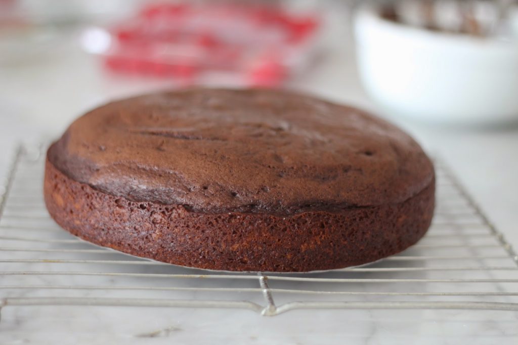 Chocolate Ganache Cake with Raspberries and Almond Cream