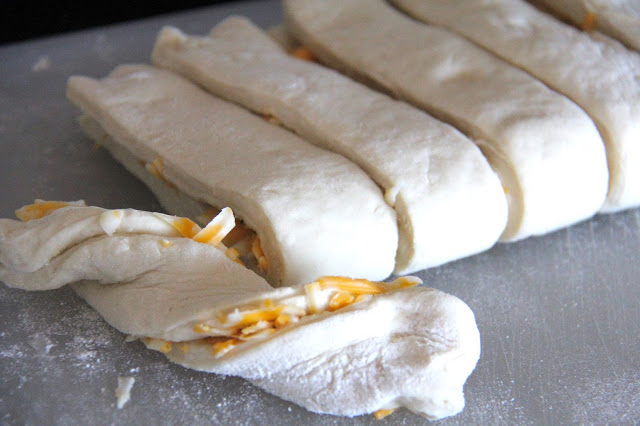 Cheese and Garlic Twisted Breadstick