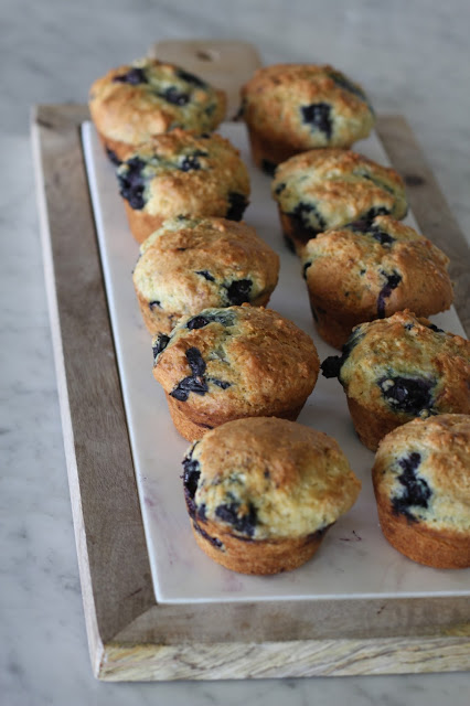 Fresh Blueberry and Greek Yogurt Muffins