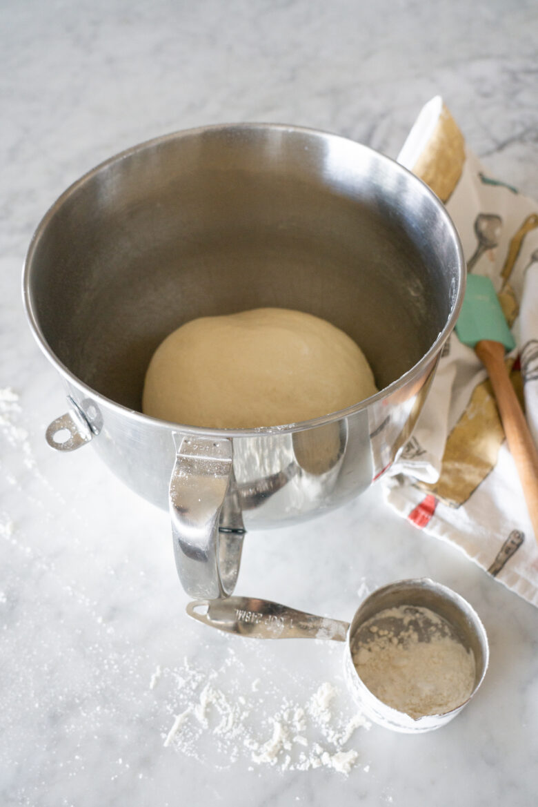 dough ball after mixing