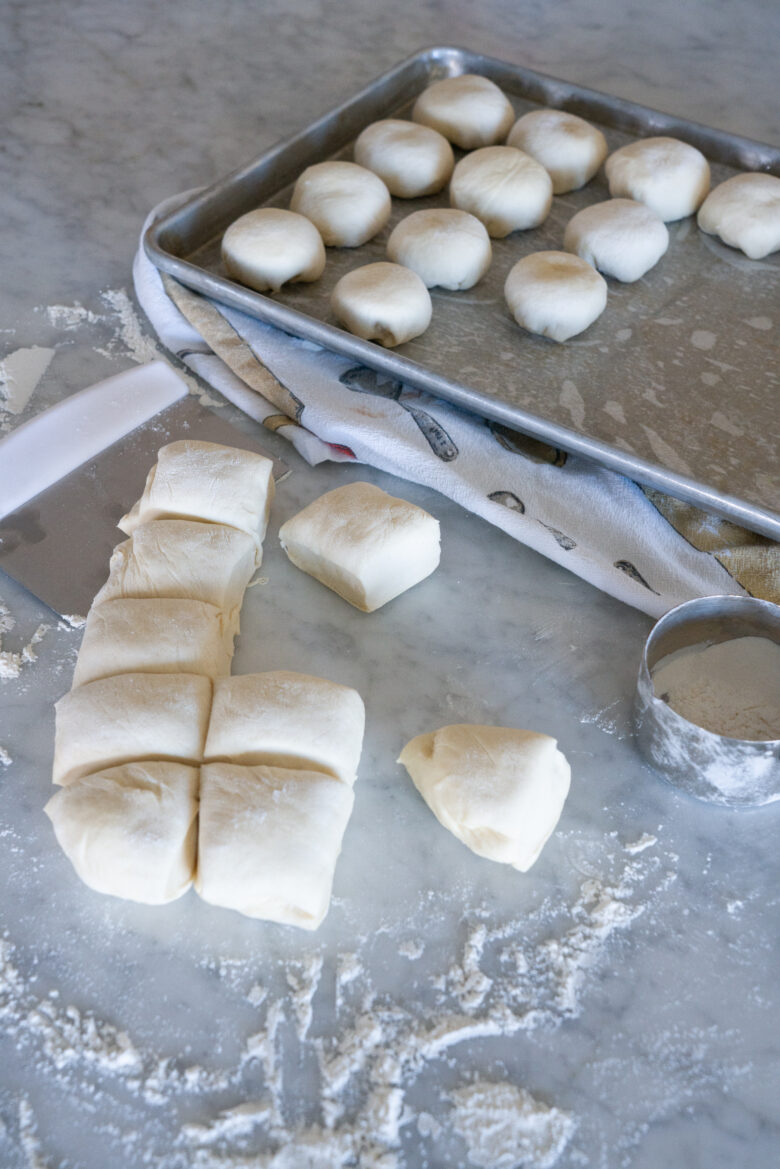 cut and shape dinner rolls