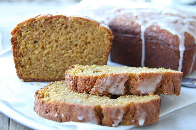 Pumpkin Banana Bread with Orange Glaze