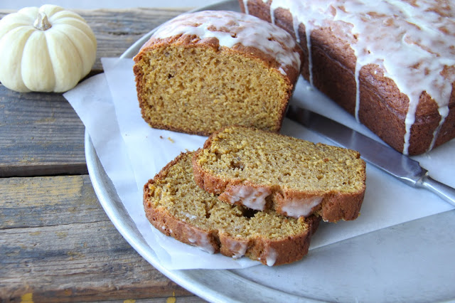 Pumpkin Banana Bread with Orange Glaze