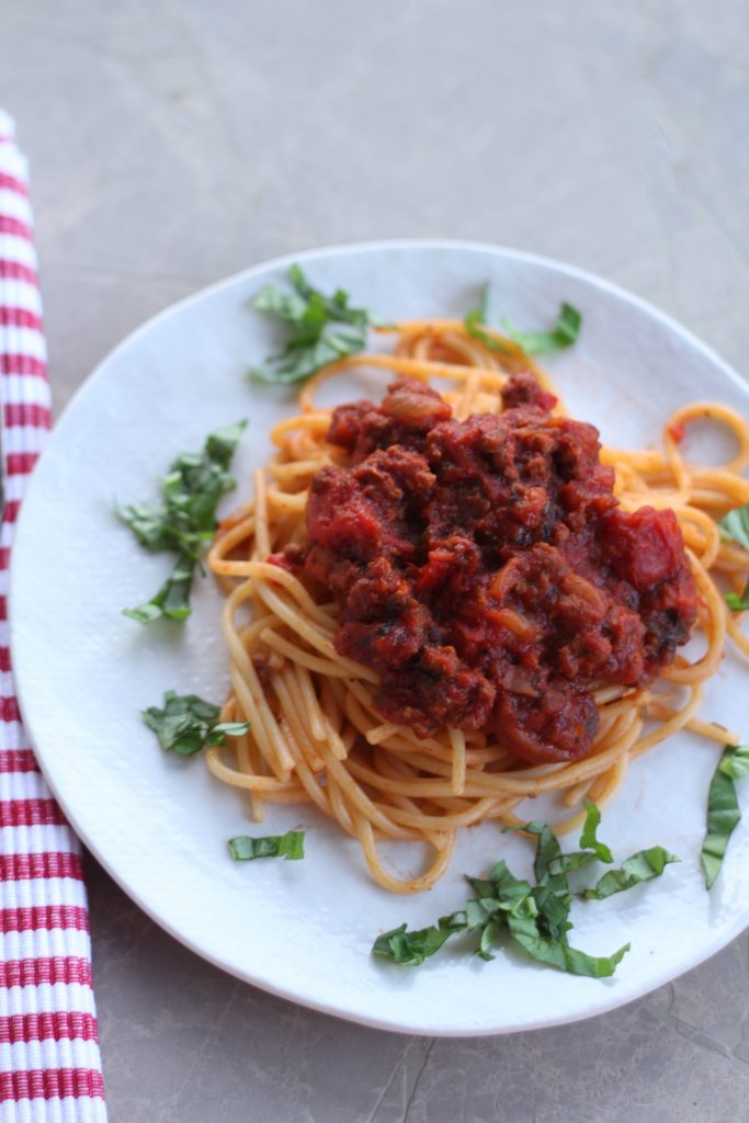 Slow Cooker Spaghetti with Meat Sauce