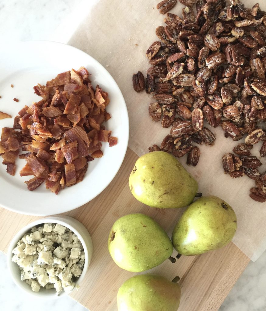 Pear and Pecan Salad with Sweet Red Wine Vinaigrette