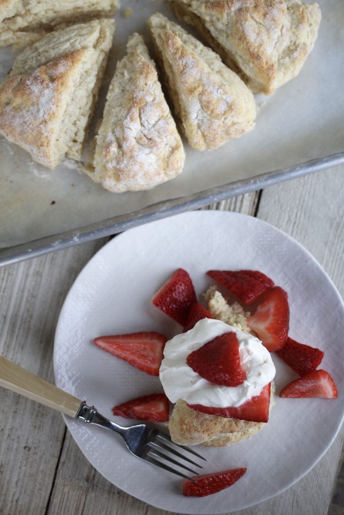 Sweet Butter Biscuits with Berries and Cream