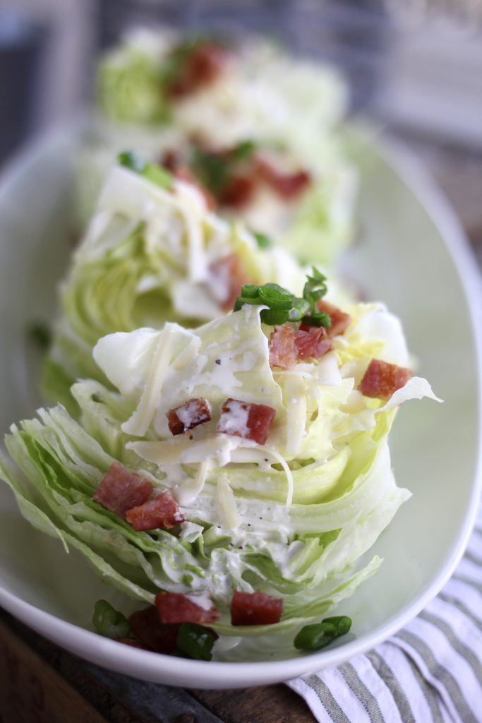 Wedge Salad with Green Onion Dressing