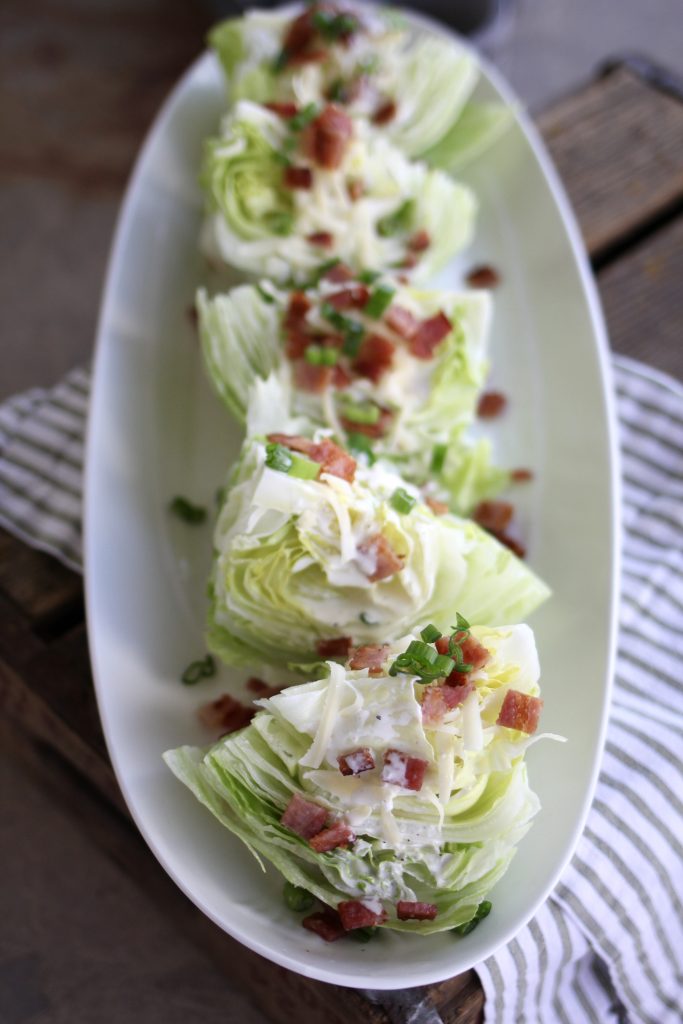 Wedge Salad with Green Onion Dressing