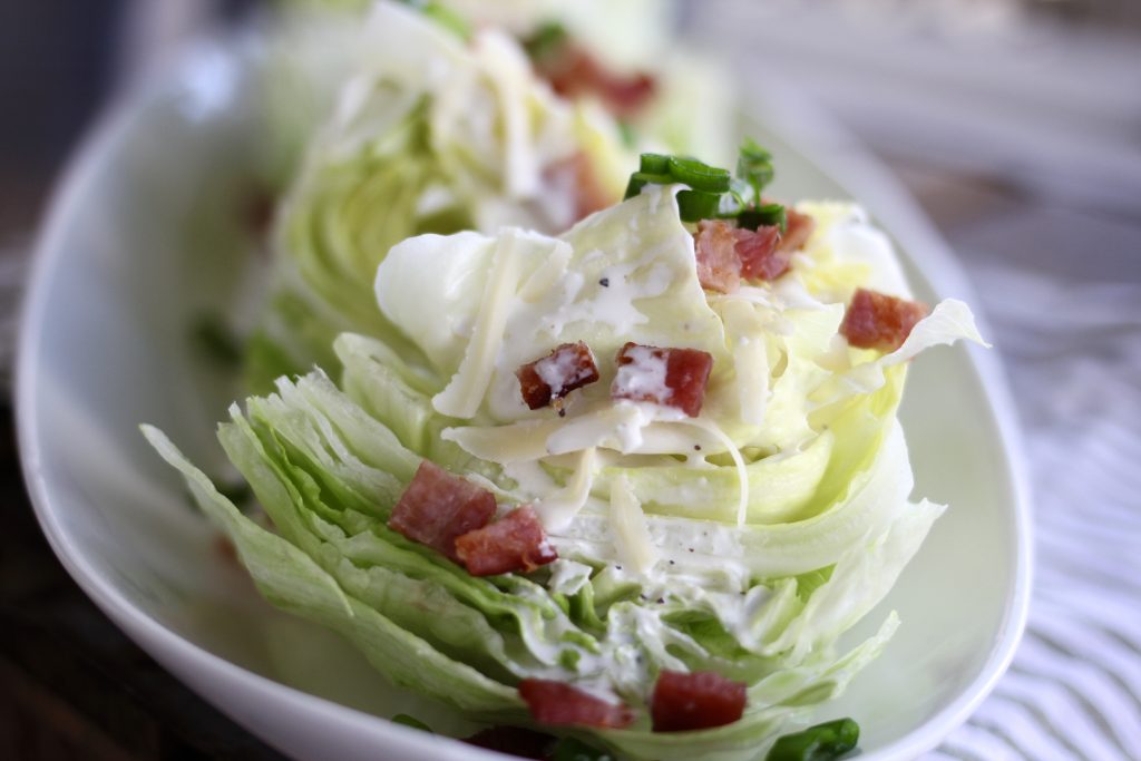 Wedge Salad with Green Onion Dressing