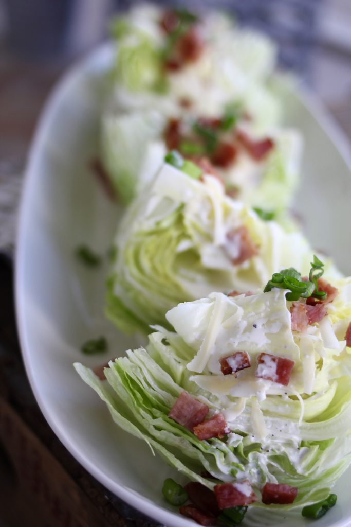 Wedge Salad with Green Onion Dressing