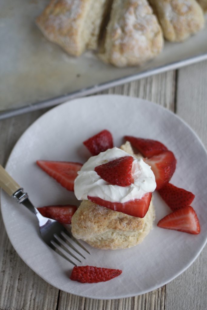 Sweet Butter Biscuits with Berries and Cream