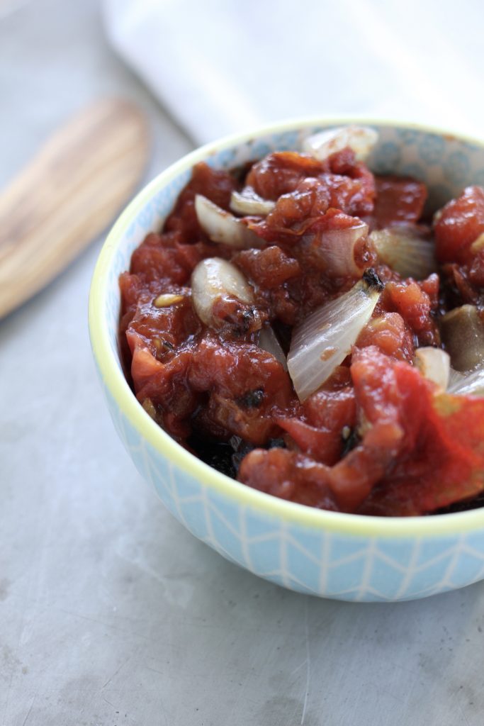 Grilled Flank Steak with Charred Tomato Relish