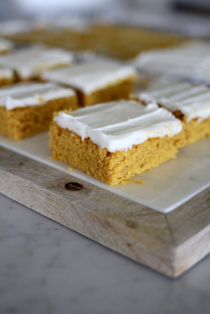 Pumpkin Sheet Cake with Cream Cheese Frosting