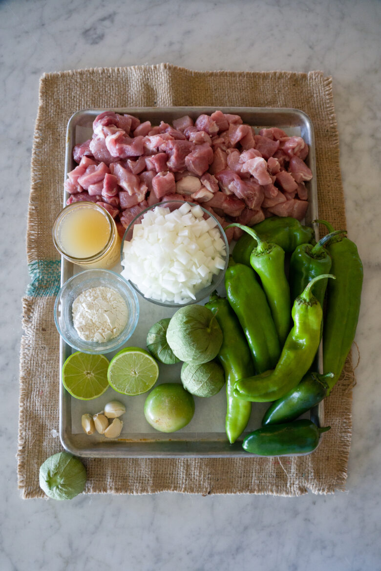 Instant Pot Chile Verde ingredients
