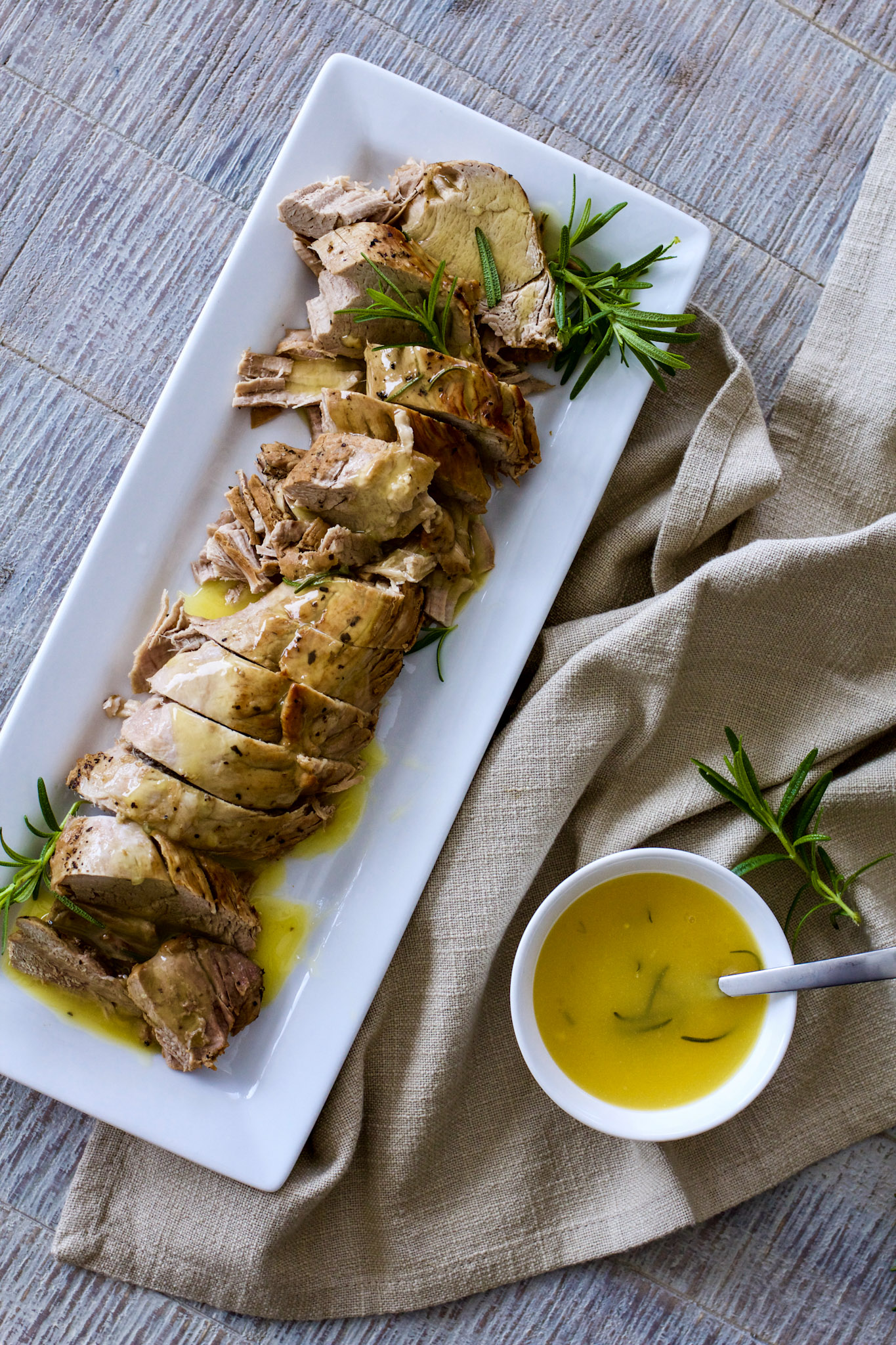 Instant Pot Pork Tenderloin with Orange Rosemary Glaze