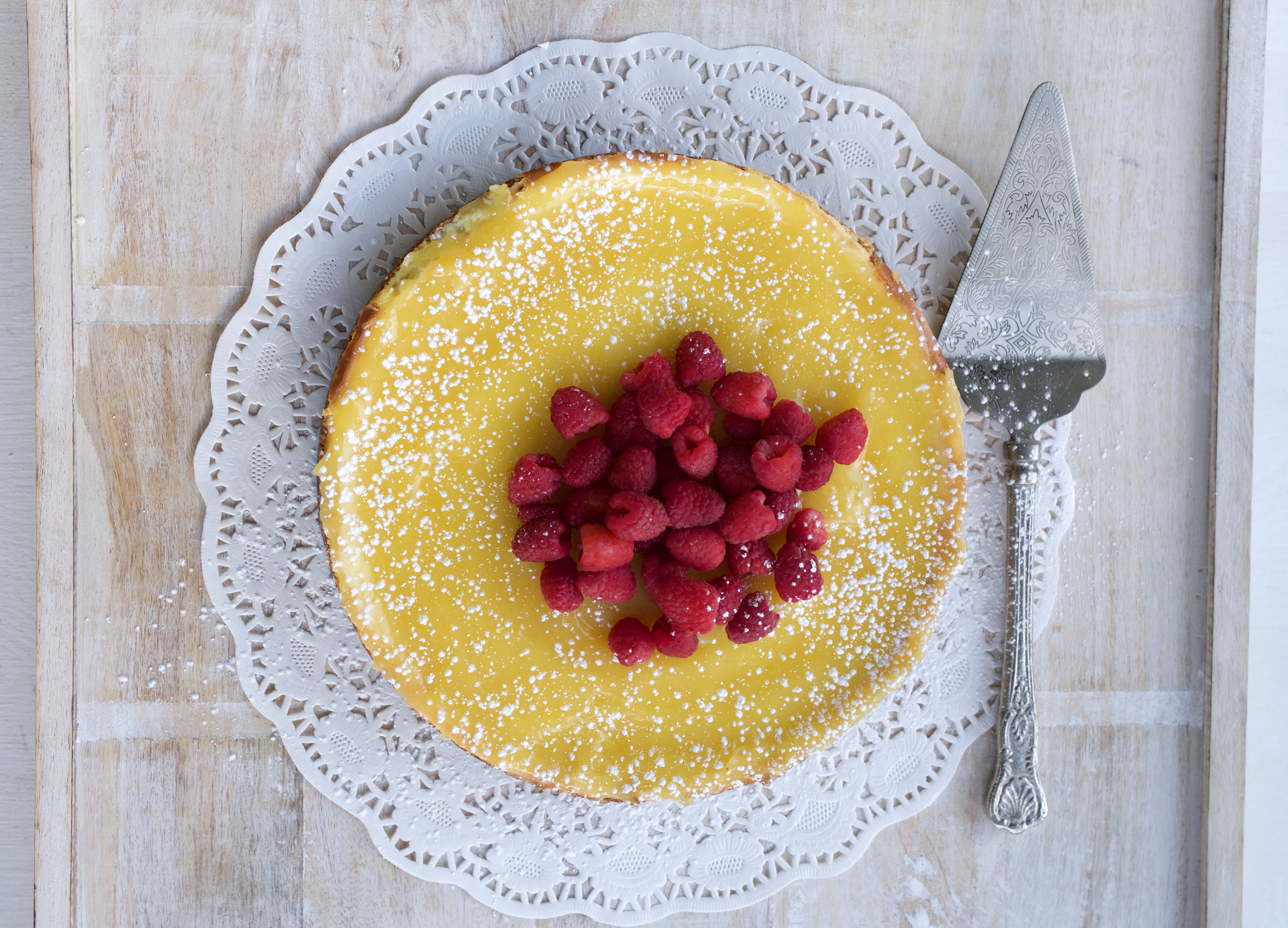 Lemon Cream Cheese Tart with Coconut Cookie Crust