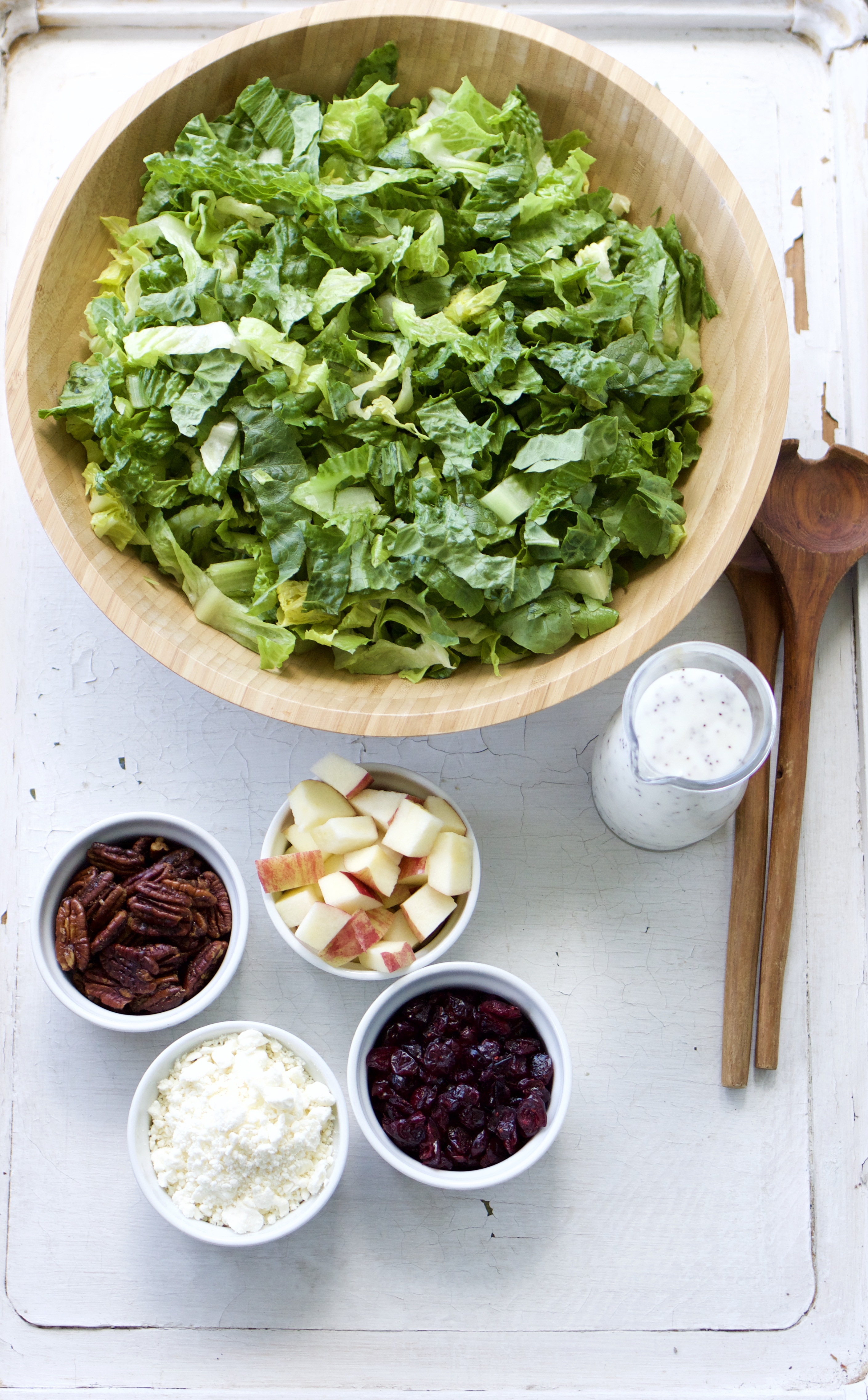 Apple, Feta and Spiced Pecan Salad with Poppyseed Dressing