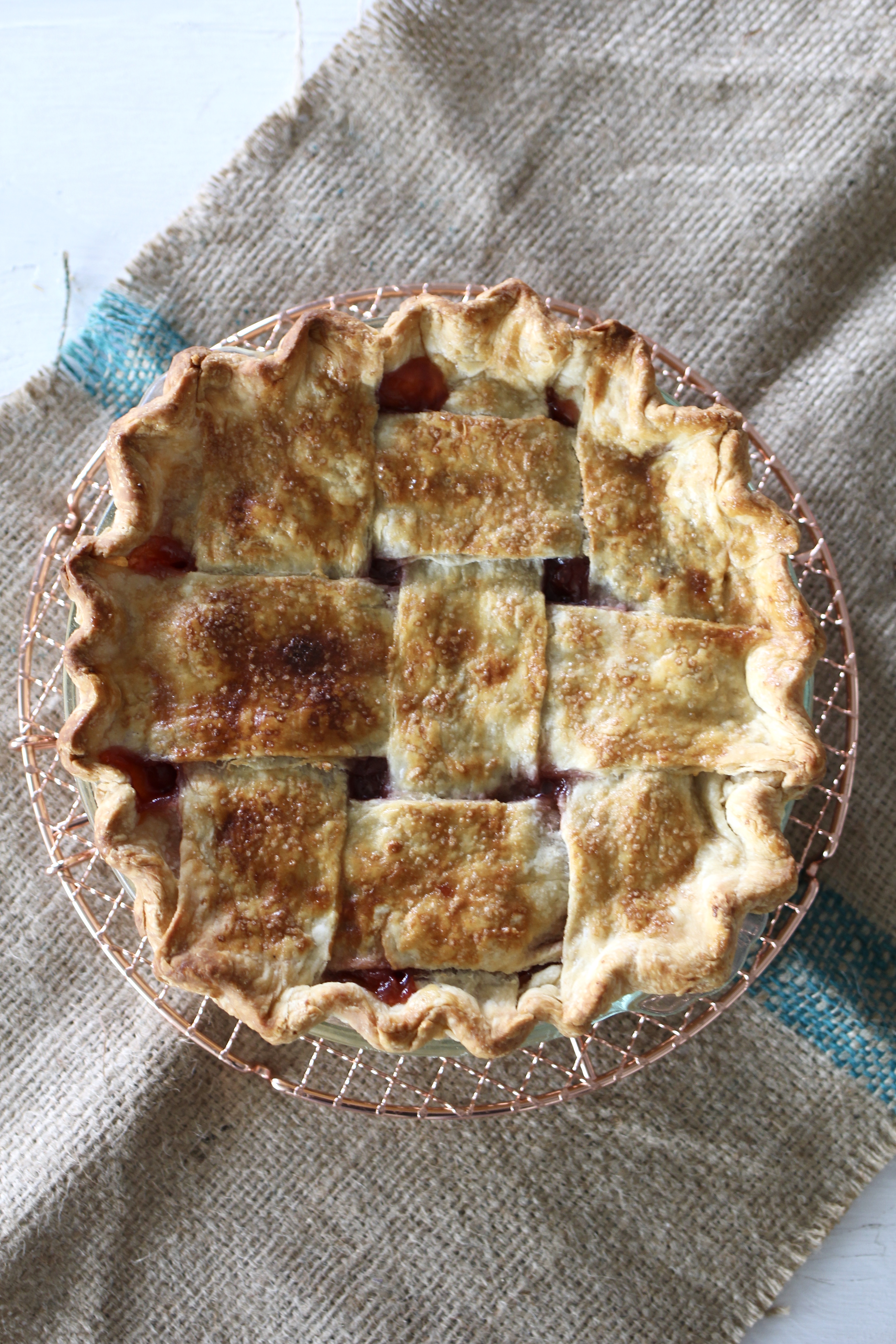 Sour Cherry Pie with Lattice Crust