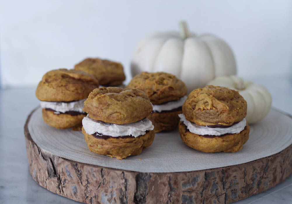 Chocolate Dipped Pumpkin Whoopie Pies