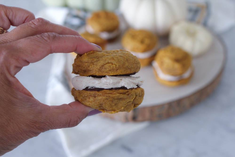 Chocolate Dipped Pumpkin Whoopie Pies