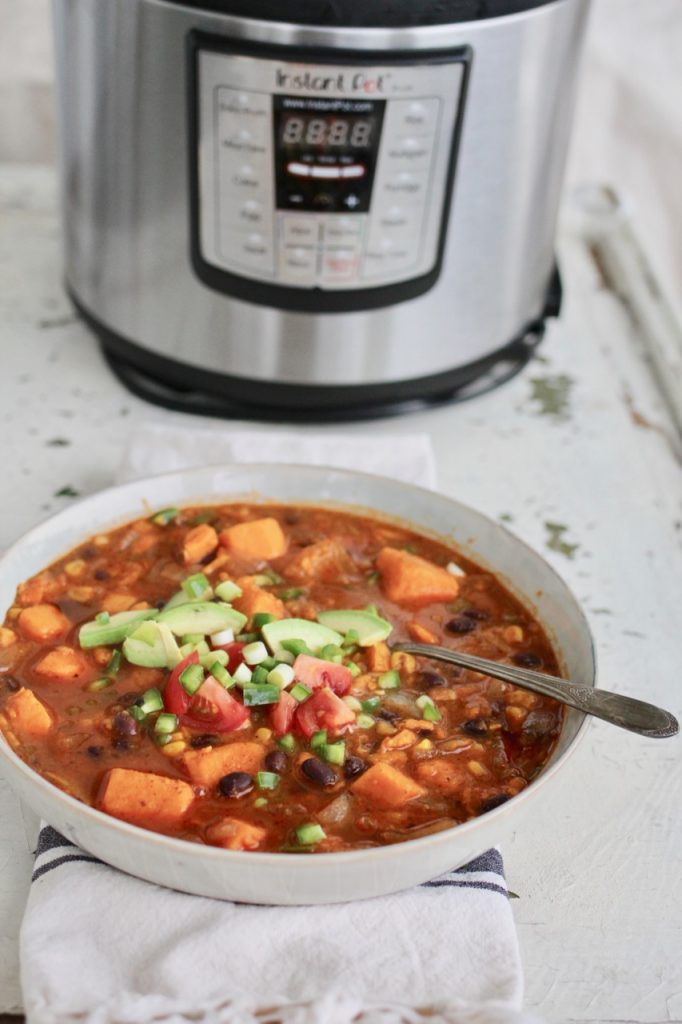 Instant Pot Sweet Potato Chili - Simply Happy Foodie