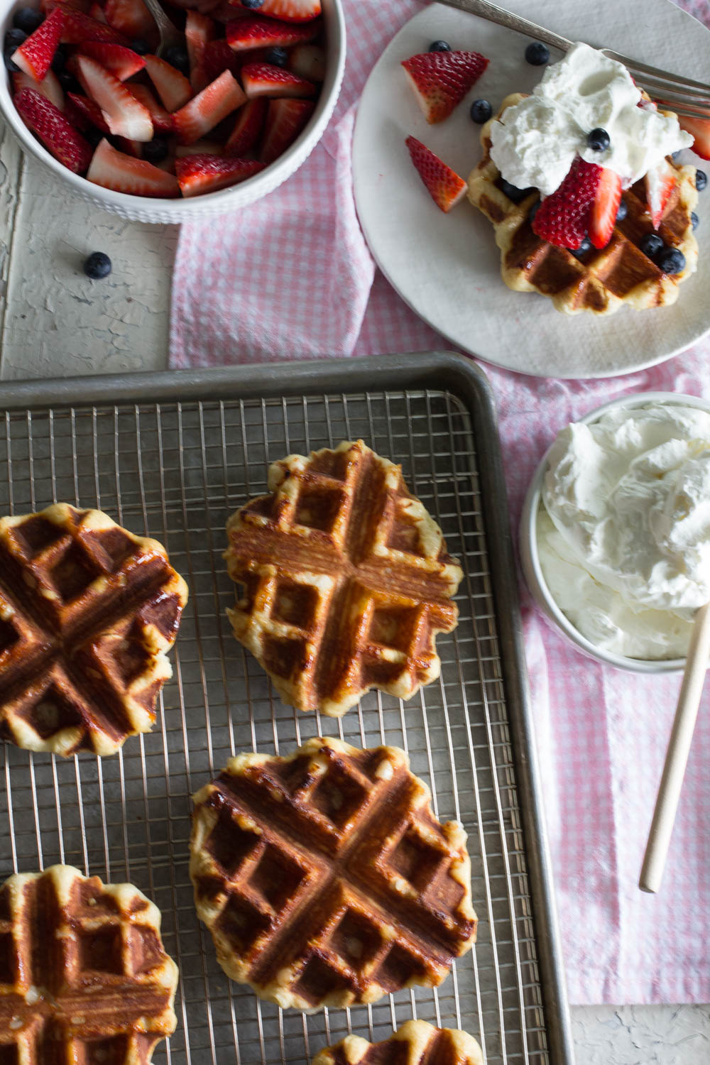 Salted Chocolate Dipped Liege Waffles - Spoon Fork Bacon