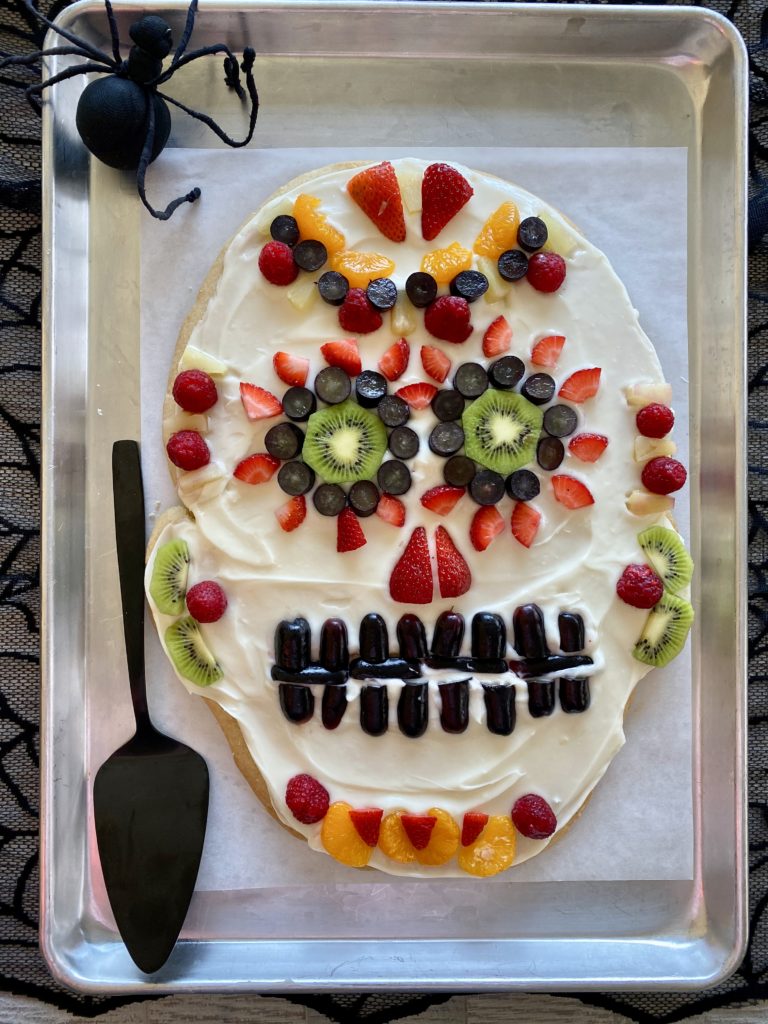 Halloween Sugar Cookie Skull Cake